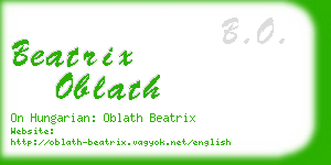 beatrix oblath business card